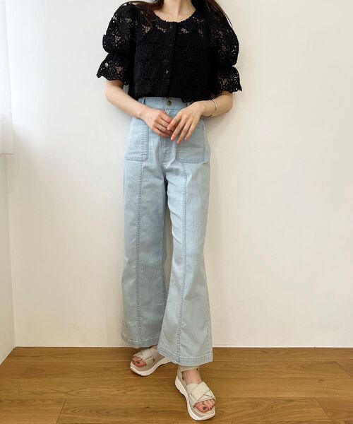 MAJESTIC LEGON(マジェスティックレゴン)の「ボックスポケットデニムパンツ(デニムパンツ・レディース・ネイビー/サックスブルー・SMALL/MEDIUM)」の19枚目の写真