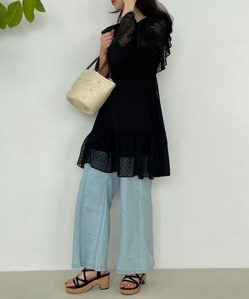 MAJESTIC LEGON(マジェスティックレゴン)の「ボックスポケットデニムパンツ(デニムパンツ・レディース・ネイビー/サックスブルー・SMALL/MEDIUM)」の17枚目の写真