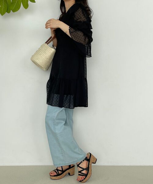 MAJESTIC LEGON(マジェスティックレゴン)の「ボックスポケットデニムパンツ(デニムパンツ・レディース・ネイビー/サックスブルー・SMALL/MEDIUM)」の16枚目の写真