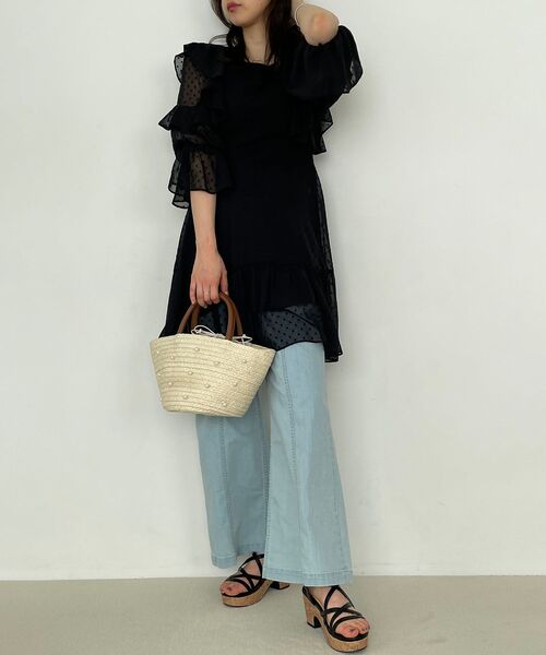 MAJESTIC LEGON(マジェスティックレゴン)の「ボックスポケットデニムパンツ(デニムパンツ・レディース・ネイビー/サックスブルー・SMALL/MEDIUM)」の15枚目の写真