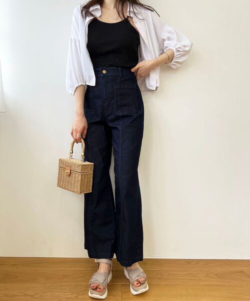 MAJESTIC LEGON(マジェスティックレゴン)の「ボックスポケットデニムパンツ(デニムパンツ・レディース・ネイビー/サックスブルー・SMALL/MEDIUM)」の13枚目の写真