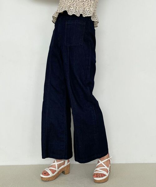 MAJESTIC LEGON(マジェスティックレゴン)の「ボックスポケットデニムパンツ(デニムパンツ・レディース・ネイビー/サックスブルー・SMALL/MEDIUM)」の9枚目の写真