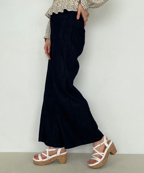 MAJESTIC LEGON(マジェスティックレゴン)の「ボックスポケットデニムパンツ(デニムパンツ・レディース・ネイビー/サックスブルー・SMALL/MEDIUM)」の7枚目の写真