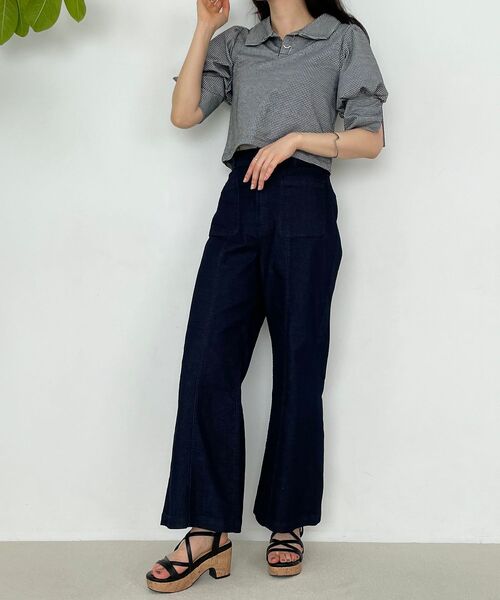 MAJESTIC LEGON(マジェスティックレゴン)の「ボックスポケットデニムパンツ(デニムパンツ・レディース・ネイビー/サックスブルー・SMALL/MEDIUM)」の5枚目の写真