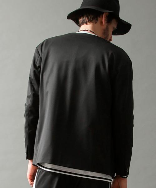 MONKEY TIME(モンキータイム)の「<monkey time> ∴ TW/TWL samue JKT/ジャケット◆(ノーカラージャケット・メンズ・ブラック・MEDIUM/LARGE/SMALL)」の4枚目の写真