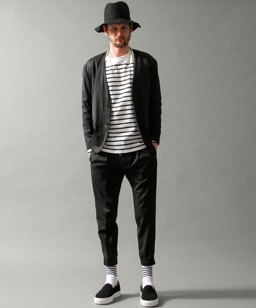 MONKEY TIME(モンキータイム)の「<monkey time> ∴ TW/TWL samue JKT/ジャケット◆(ノーカラージャケット・メンズ・ブラック・MEDIUM/LARGE/SMALL)」の5枚目の写真