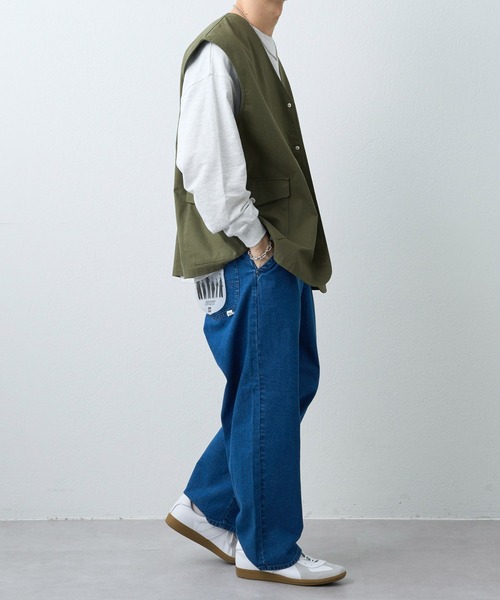 Lee（リー）の「【Lee/リー】 FLeeasy（デニムパンツ・メンズ・ネイビー/インディゴブルー/アイボリー/ストライプ/ベージュ/オリーブ/ブラック・FREE）」の11枚目の写真