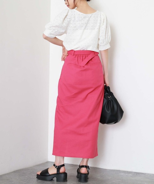 archives（アルシーヴ）の「【新色追加】フロントギャザーカットレースプルオーバー（Tシャツ/カットソー・レディース・ブラック/オレンジ/アイボリー/ブルーグレー/ブラウン・MEDIUM）」の10枚目の写真