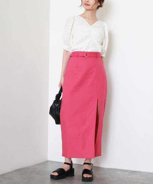 archives（アルシーヴ）の「【新色追加】フロントギャザーカットレースプルオーバー（Tシャツ/カットソー・レディース・ブラック/オレンジ/アイボリー/ブルーグレー/ブラウン・MEDIUM）」の11枚目の写真