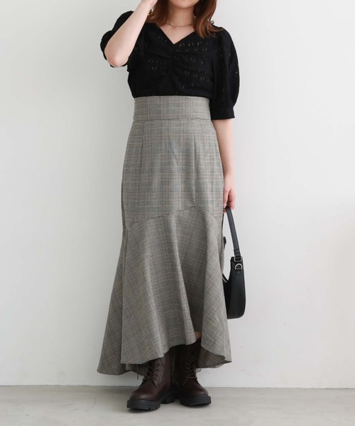 archives（アルシーヴ）の「【新色追加】フロントギャザーカットレースプルオーバー（Tシャツ/カットソー・レディース・ブラック/オレンジ/アイボリー/ブルーグレー/ブラウン・MEDIUM）」の21枚目の写真