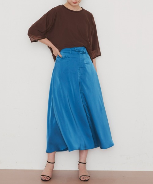 Aunt Marie's（アントマリーズ）の「シアーレイヤードトップス（Tシャツ/カットソー・レディース・ホワイト/ブラック/ブラウン/ピンク/グリーン・FREE）」の9枚目の写真