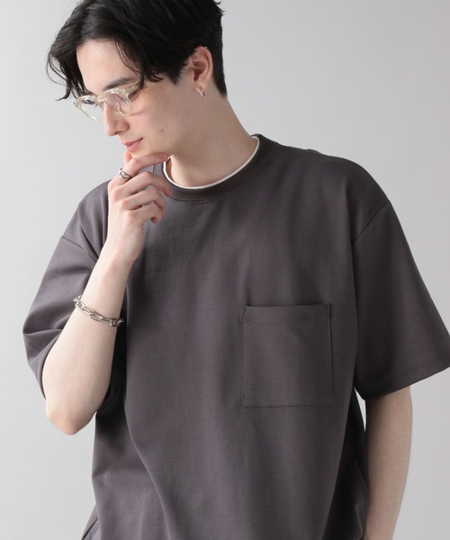 RAGEBLUE（レイジブルー）の「ミラノリブフェイクレイヤードTシャツ（Tシャツ/カットソー・メンズ・ベージュ系その他2/オレンジ/グリーン系その他/その他19/パープル/ベージュ・MEDIUM/LARGE）」の8枚目の写真