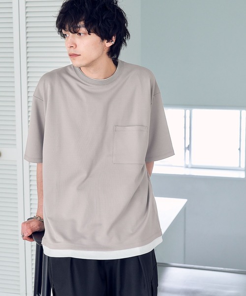 RAGEBLUE（レイジブルー）の「ミラノリブフェイクレイヤードTシャツ（Tシャツ/カットソー・メンズ・ベージュ系その他2/オレンジ/グリーン系その他/その他19/パープル/ベージュ・MEDIUM/LARGE）」の12枚目の写真