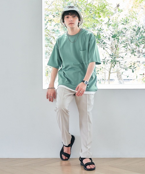 RAGEBLUE（レイジブルー）の「ミラノリブフェイクレイヤードTシャツ（Tシャツ/カットソー・メンズ・ベージュ系その他2/オレンジ/グリーン系その他/その他19/パープル/ベージュ・MEDIUM/LARGE）」の14枚目の写真