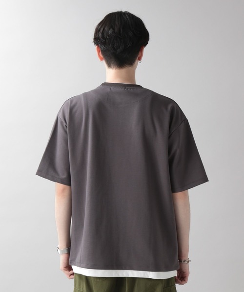 RAGEBLUE（レイジブルー）の「ミラノリブフェイクレイヤードTシャツ（Tシャツ/カットソー・メンズ・ベージュ系その他2/オレンジ/グリーン系その他/その他19/パープル/ベージュ・MEDIUM/LARGE）」の17枚目の写真