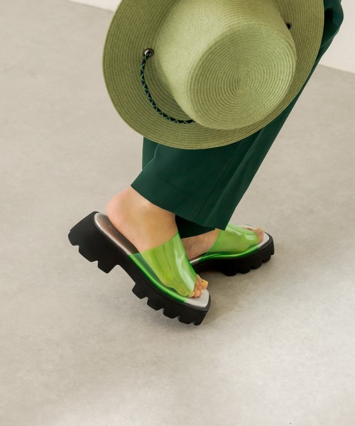 ear PAPILLONNER(イアパピヨネ)の「【SUM1 STYLE(スミ スタイル)】厚底クリアサンダル(サンダル・レディース・ライム・24cm/25㎝/23cm)」の8枚目の写真