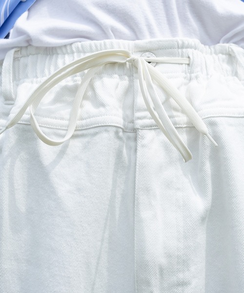 ダメージデニムワイドカーゴパンツ　perushu Perushu ダメージデニムワイドカーゴパンツ Perushu ジーンズ ヘビー