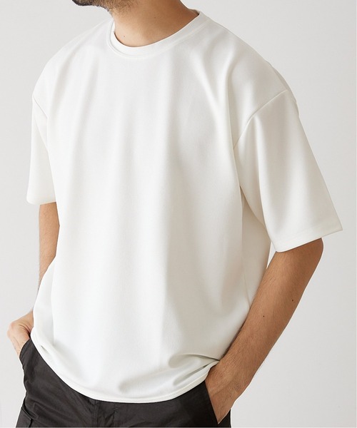 417 EDIFICE(フォーワンセブンエディフィス)の「アムンゼンクルーネックTシャツ(Tシャツ/カットソー・メンズ・スカイブルー/グリーン/ホワイト系その他/ブラック系その他・MEDIUM/LARGE)」の1枚目の写真