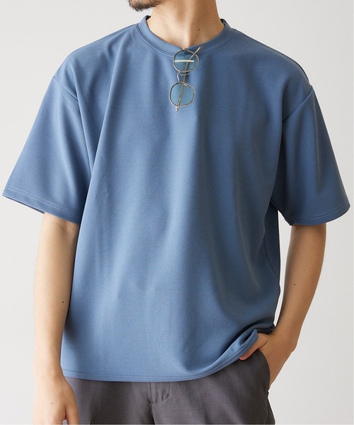 417 EDIFICE(フォーワンセブンエディフィス)の「アムンゼンクルーネックTシャツ(Tシャツ/カットソー・メンズ・スカイブルー/グリーン/ホワイト系その他/ブラック系その他・MEDIUM/LARGE)」の4枚目の写真