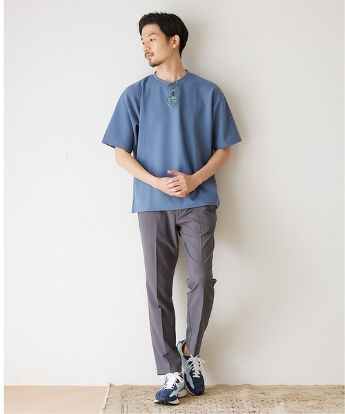 417 EDIFICE(フォーワンセブンエディフィス)の「アムンゼンクルーネックTシャツ(Tシャツ/カットソー・メンズ・スカイブルー/グリーン/ホワイト系その他/ブラック系その他・MEDIUM/LARGE)」の19枚目の写真