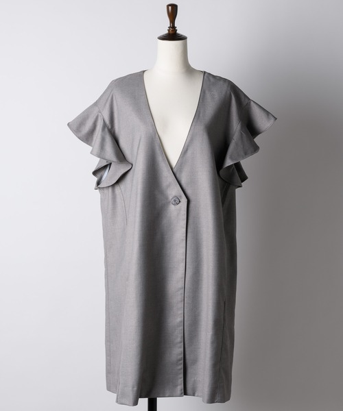 ベスト+ジレ la belle Etude - LA BELLE ETUDE  loose basic frill VEST LA BELLE ETUDE ベスト ジレ loose basic frill VEST レディース