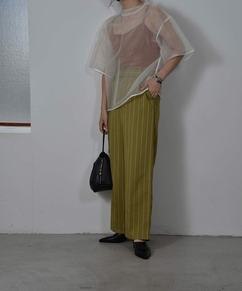 I_am(アイアム)の「organdy set t-shirt(Tシャツ/カットソー・レディース・オフホワイト/ブラウン/ブラック・FREE)」の19枚目の写真