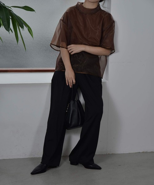 I_am(アイアム)の「organdy set t-shirt(Tシャツ/カットソー・レディース・オフホワイト/ブラウン/ブラック・FREE)」の15枚目の写真