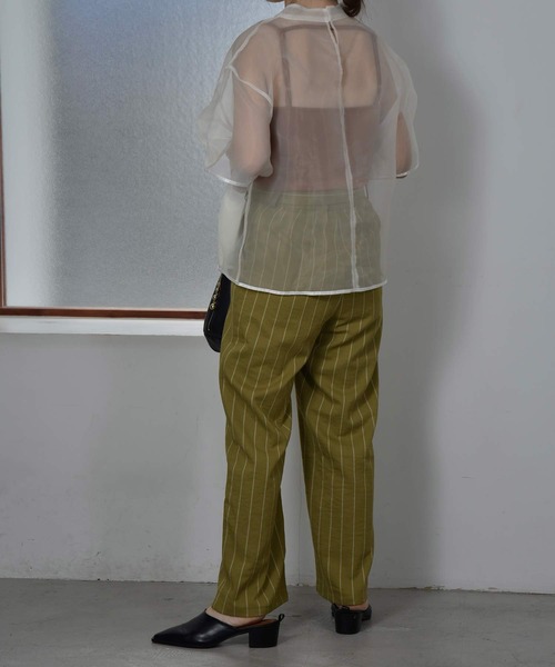 I_am(アイアム)の「organdy set t-shirt(Tシャツ/カットソー・レディース・オフホワイト/ブラウン/ブラック・FREE)」の5枚目の写真