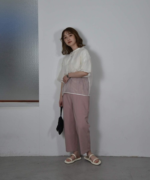I_am(アイアム)の「organdy set t-shirt(Tシャツ/カットソー・レディース・オフホワイト/ブラウン/ブラック・FREE)」の8枚目の写真