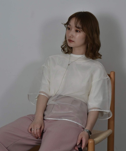 I_am(アイアム)の「organdy set t-shirt(Tシャツ/カットソー・レディース・オフホワイト/ブラウン/ブラック・FREE)」の21枚目の写真
