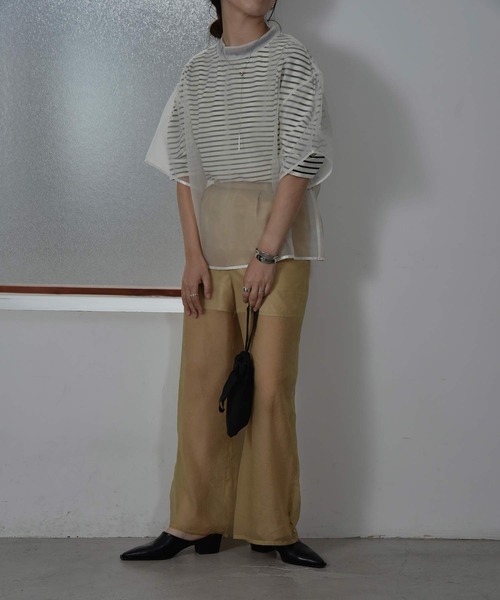 I_am(アイアム)の「organdy set t-shirt(Tシャツ/カットソー・レディース・オフホワイト/ブラウン/ブラック・FREE)」の13枚目の写真