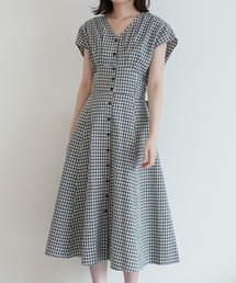 Cheek | Ｖネックチェックワンピース(ワンピース)