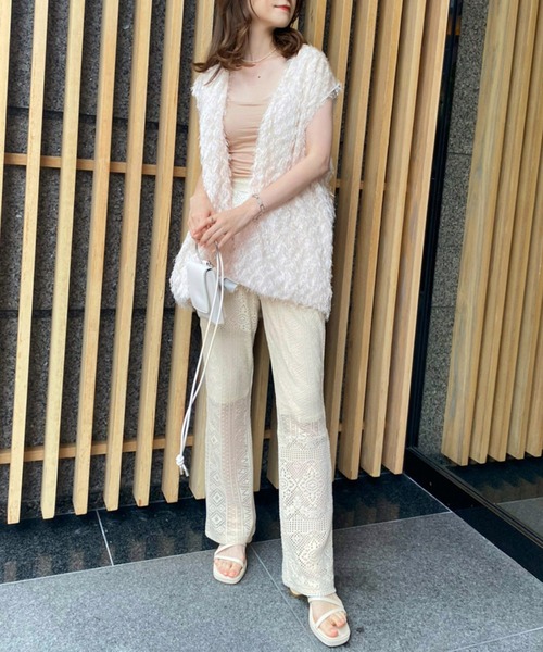 one after another NICE CLAUP(ワンアフターアナザーナイスクラップ)の「レイヤードスタイルにおすすめ レースパンツ(その他パンツ・レディース・ブラック/オフホワイト/キナリ・FREE)」の20枚目の写真