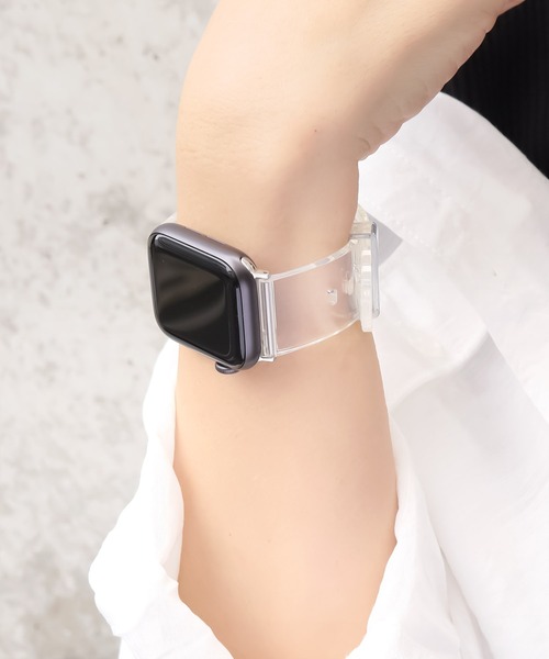 Urban Coral(アーバンコーラル)の「Apple Watch Band / アップルウォッチ バンド TPU素材クリア / Urban Coral(デジタル腕時計・レディース・ブラック/ピンク/クリア・40mm/44mm)」の3枚目の写真