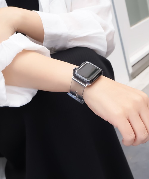 Urban Coral(アーバンコーラル)の「Apple Watch Band / アップルウォッチ バンド TPU素材クリア / Urban Coral(デジタル腕時計・レディース・ブラック/ピンク/クリア・40mm/44mm)」の4枚目の写真