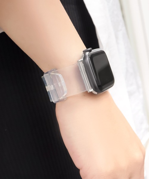 Urban Coral(アーバンコーラル)の「Apple Watch Band / アップルウォッチ バンド TPU素材クリア / Urban Coral(デジタル腕時計・レディース・ブラック/ピンク/クリア・40mm/44mm)」の6枚目の写真