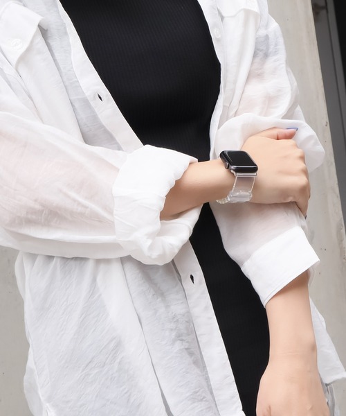 Urban Coral(アーバンコーラル)の「Apple Watch Band / アップルウォッチ バンド TPU素材クリア / Urban Coral(デジタル腕時計・レディース・ブラック/ピンク/クリア・40mm/44mm)」の8枚目の写真
