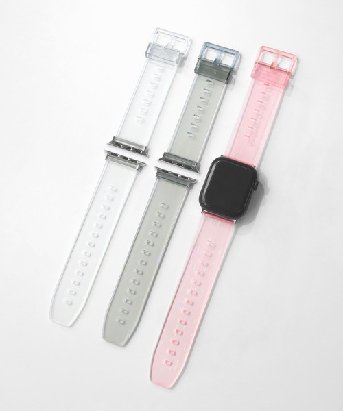 Urban Coral(アーバンコーラル)の「Apple Watch Band / アップルウォッチ バンド TPU素材クリア / Urban Coral(デジタル腕時計・レディース・ブラック/ピンク/クリア・40mm/44mm)」の9枚目の写真