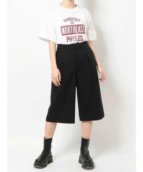 Ungrid（アングリッド）の「タックハーフパンツ（その他パンツ・レディース・ブラック/ボルドー・FREE）」の5枚目の写真