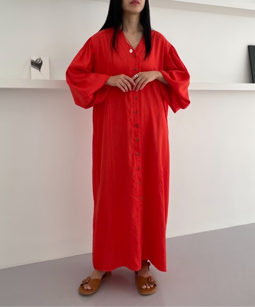 Didot.showroom(ディドット ショールーム)の「【DIDOT.】テンセルボリュームシャツワンピース(ワンピース・レディース・レッド/アイボリー/ブラック・FREE)」の3枚目の写真