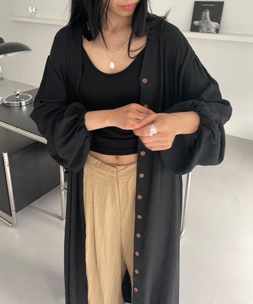 Didot.showroom(ディドット ショールーム)の「【DIDOT.】テンセルボリュームシャツワンピース(ワンピース・レディース・レッド/アイボリー/ブラック・FREE)」の2枚目の写真