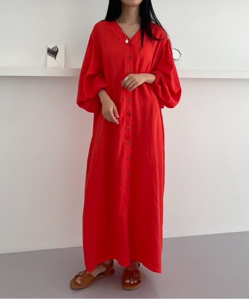 Didot.showroom(ディドット ショールーム)の「【DIDOT.】テンセルボリュームシャツワンピース(ワンピース・レディース・レッド/アイボリー/ブラック・FREE)」の21枚目の写真