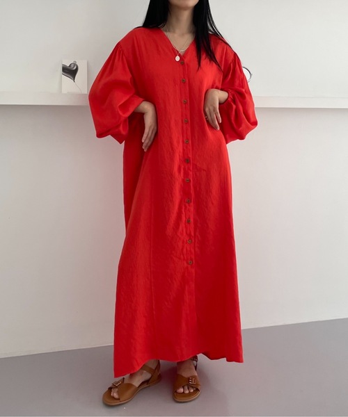 Didot.showroom(ディドット ショールーム)の「【DIDOT.】テンセルボリュームシャツワンピース(ワンピース・レディース・レッド/アイボリー/ブラック・FREE)」の18枚目の写真