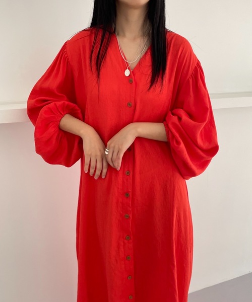 Didot.showroom(ディドット ショールーム)の「【DIDOT.】テンセルボリュームシャツワンピース(ワンピース・レディース・レッド/アイボリー/ブラック・FREE)」の19枚目の写真