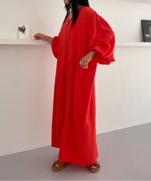Didot.showroom(ディドット ショールーム)の「【DIDOT.】テンセルボリュームシャツワンピース(ワンピース・レディース・レッド/アイボリー/ブラック・FREE)」の20枚目の写真