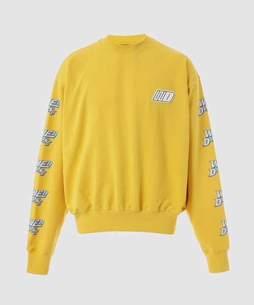 YELLOW WE11DONE LOGO PARTY SWEATSHIRT