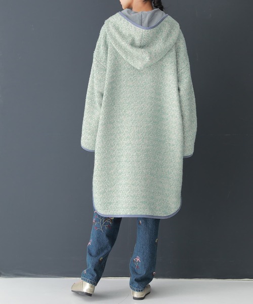 osharewalker（オシャレウォーカー）の「【廃盤】『ファンシーツイードミドルコート』（その他アウター・レディース・ミント/ブラック・1/2）」の8枚目の写真