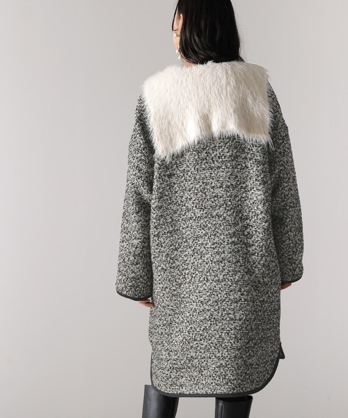 osharewalker（オシャレウォーカー）の「【廃盤】『ファンシーツイードミドルコート』（その他アウター・レディース・ミント/ブラック・1/2）」の19枚目の写真