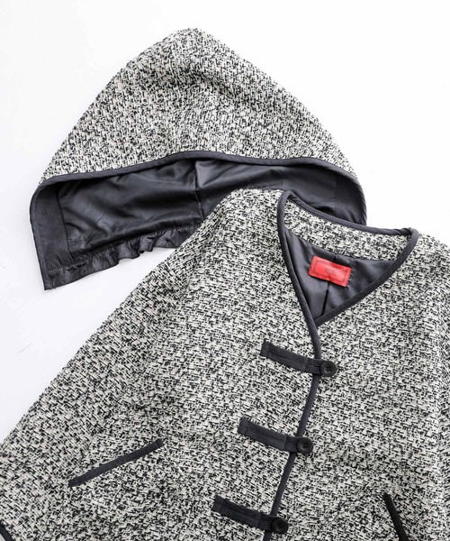 osharewalker（オシャレウォーカー）の「【廃盤】『ファンシーツイードミドルコート』（その他アウター・レディース・ミント/ブラック・1/2）」の22枚目の写真