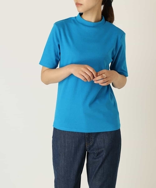 a.v.v(アーヴェヴェ)の「バックオープンリブトップス(Tシャツ/カットソー・レディース・ライトブルー/ブラック・38/36/40)」の9枚目の写真